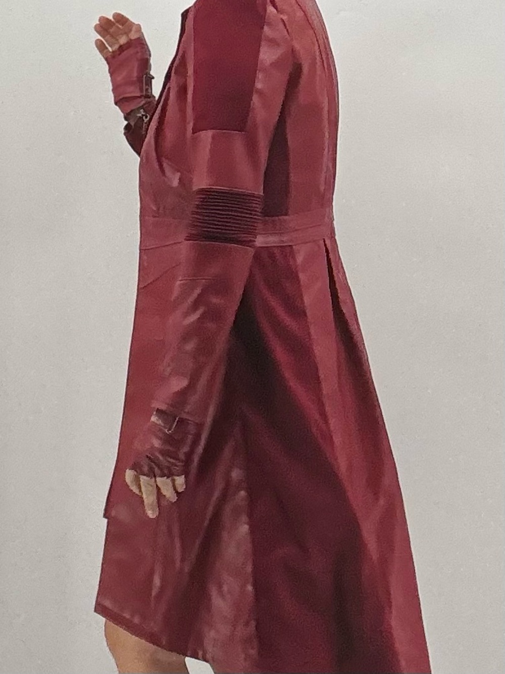 Cosplay.fm Halloween Heroine Anime Goth Cyberpunk Marvel Red Gloves Coat - Picture 6 of 14